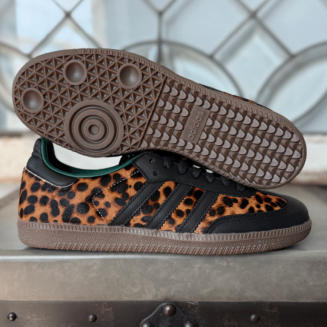 adidas Samba OG Black Green Leopard Women's