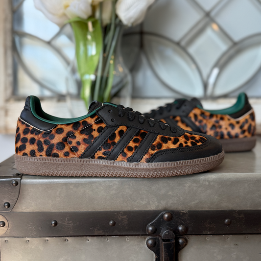 adidas Samba OG Black Green Leopard Women's