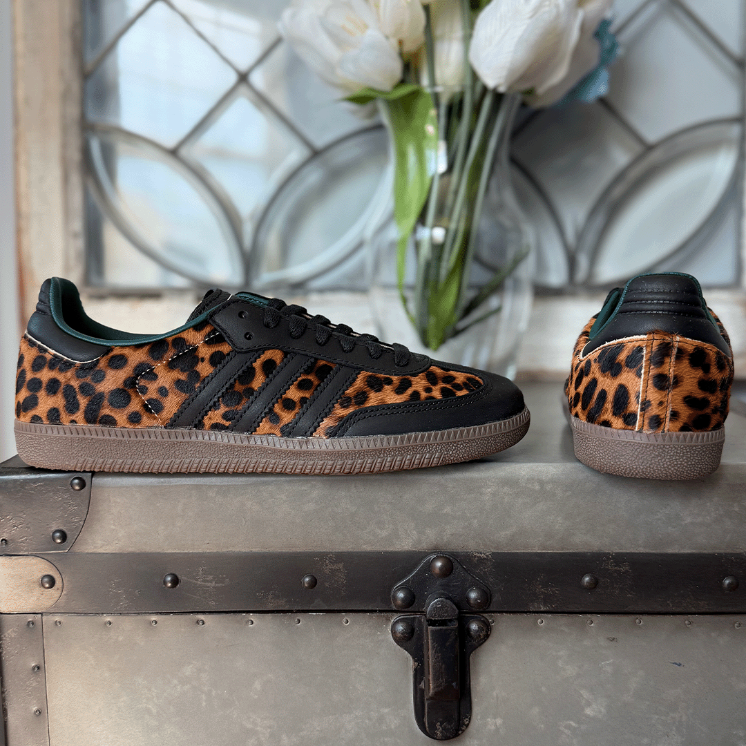 adidas Samba OG Black Green Leopard Women's