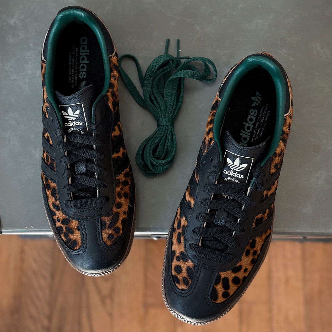 adidas Samba OG Black Green Leopard Women's