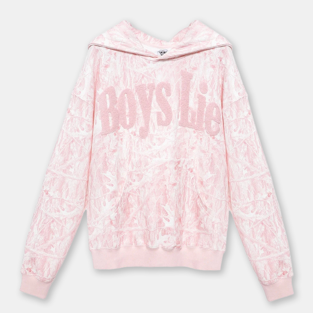 BOYS LIE - PINK MANHUNT RACER HOODIE