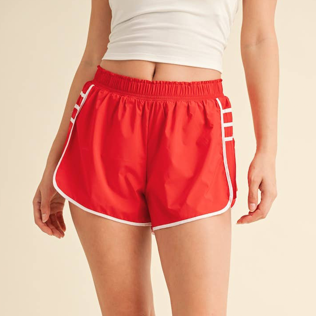 Sara On Point Shorts: Red