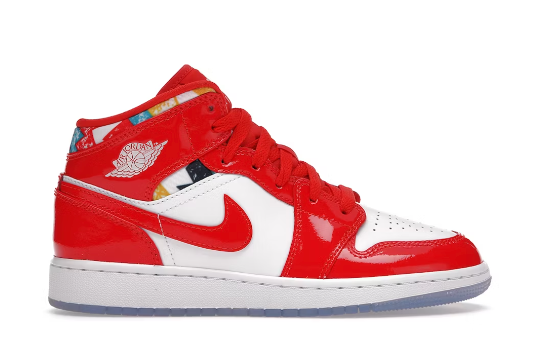 Jordan 1 Mid Barcelona Sweater Red Patent