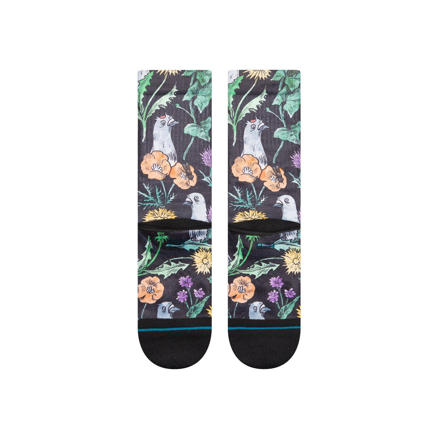 TODD FRANCIS X STANCE JUST FLOCKED POLY CREW SOCKS - Black