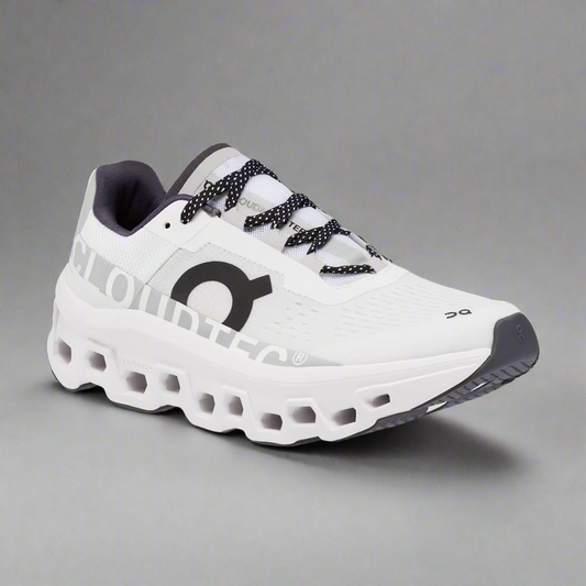 On Running Cloudmonster White Black Women's