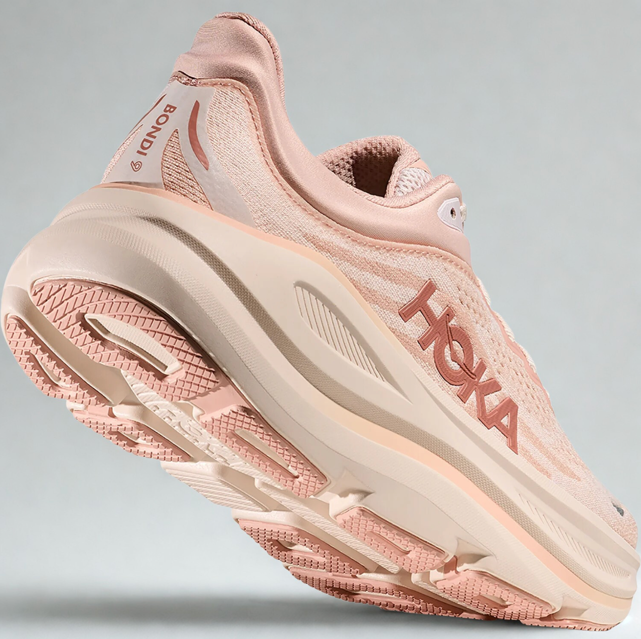 Hoka One One Bondi 9 Rose Latte Rose Cream Women's
