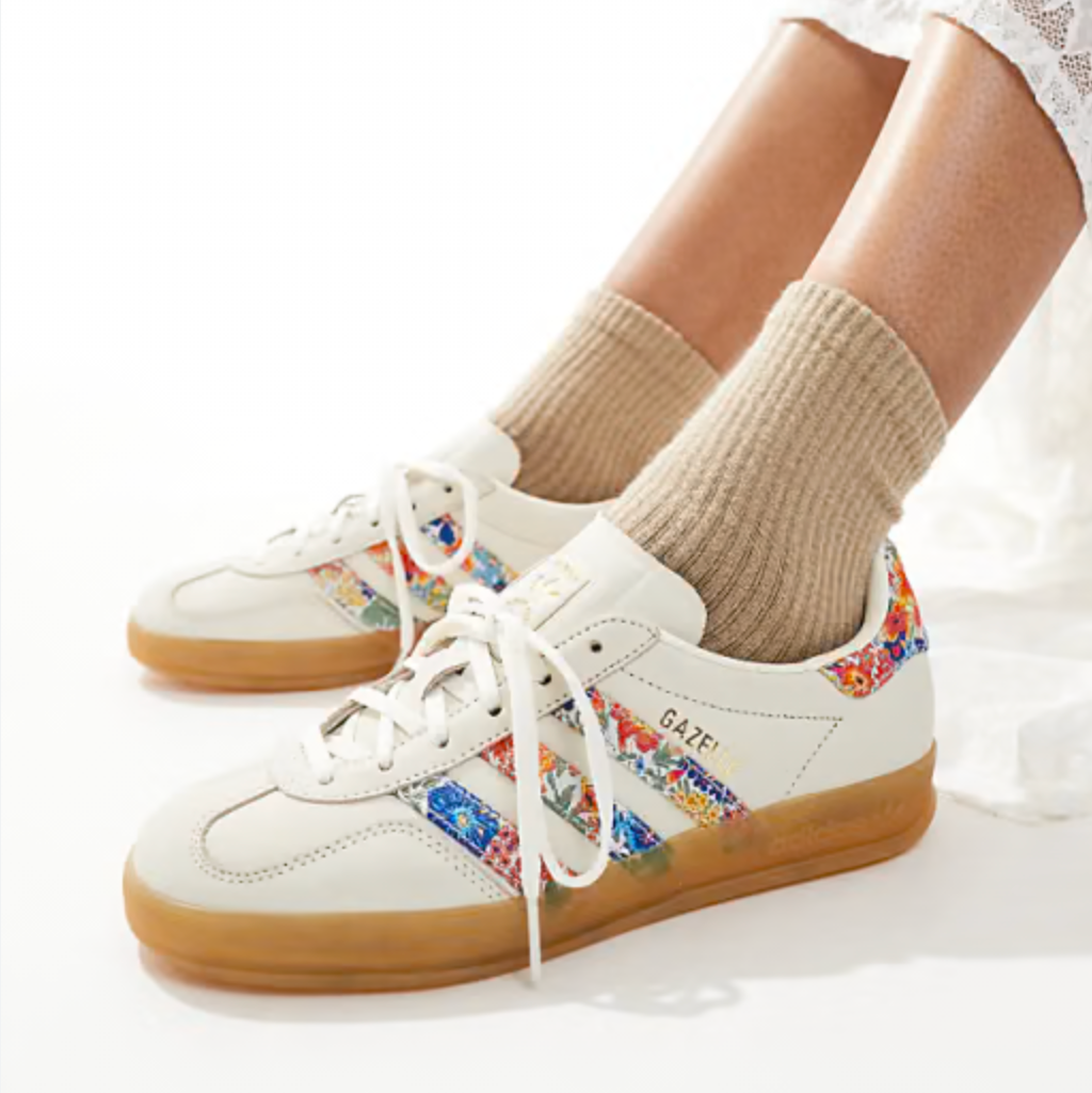 adidas Gazelle Indoor Liberty London Floral Embroidery Stripes Women's