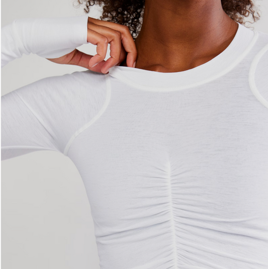 FP Movement - Tempo Ruched Long Sleeve: White