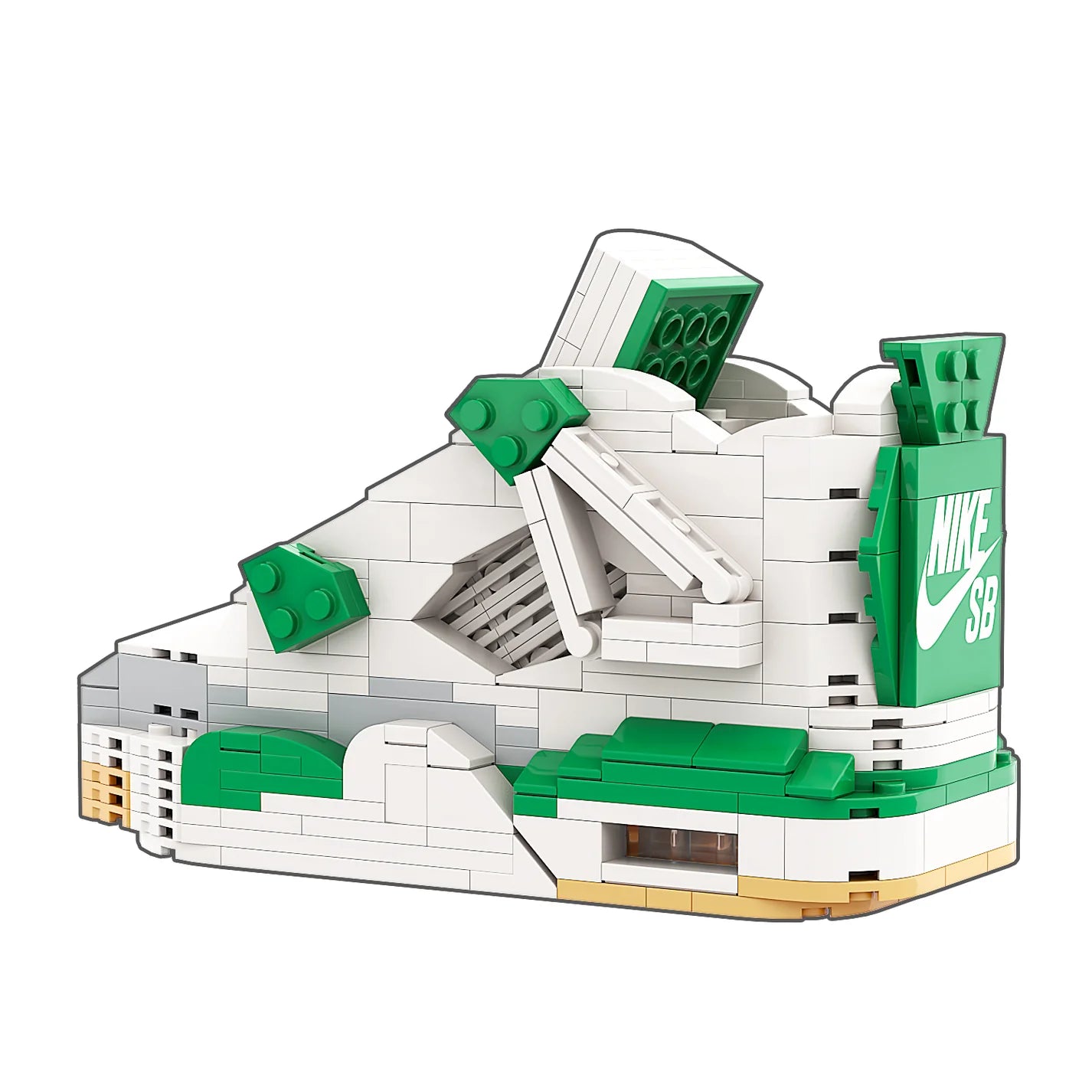 Sneaker Bricks Jordan 4 SB Pine Green Mini Figure