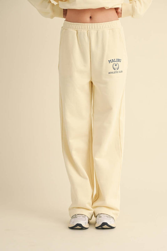 Malibu Athletic Club Sweatpants: Cream