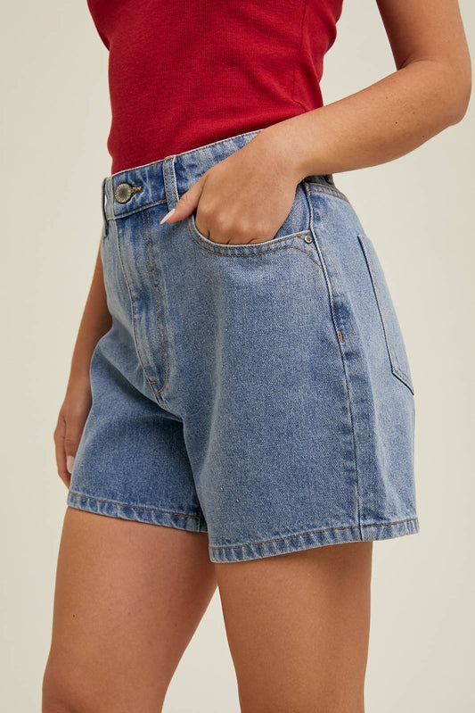 Penelope Denim Mom Shorts