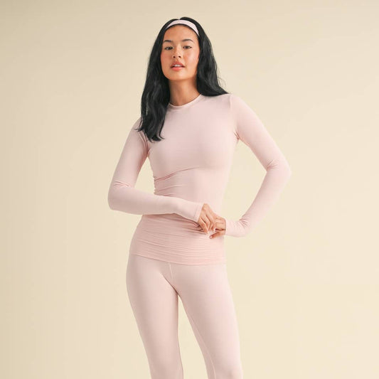 Cecilia Soft Knit Long Sleeve: Baby Pink