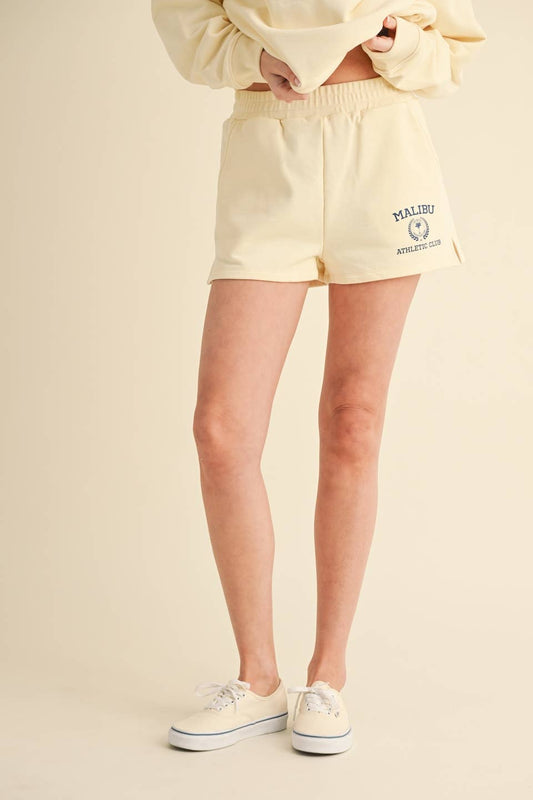 Malibu Athletic Club Sweatshorts: Cream