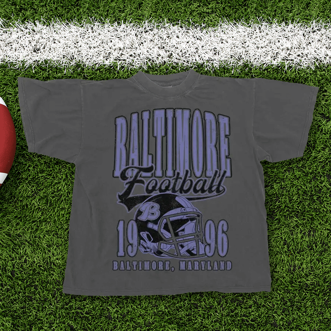 90's Vintage Baltimore Ravens Football Oversized T-shirt