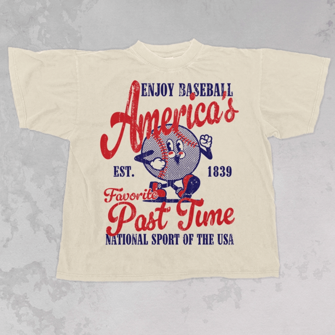 Baseball Oversized Vintage Graphic Tee