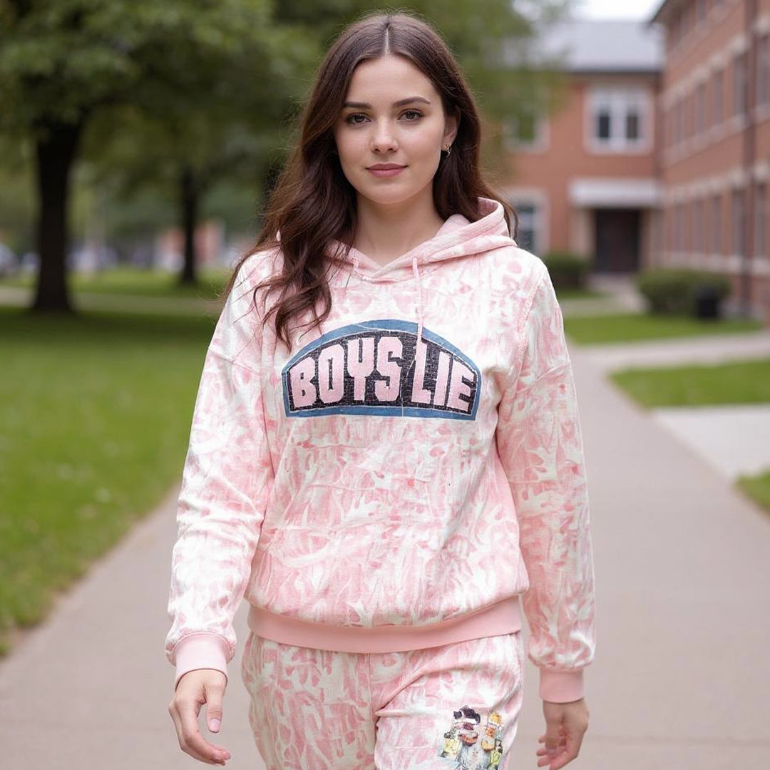 BOYS LIE - LET LOVE GUIDE MY WAY RHINESTONE RACER HOODIE
