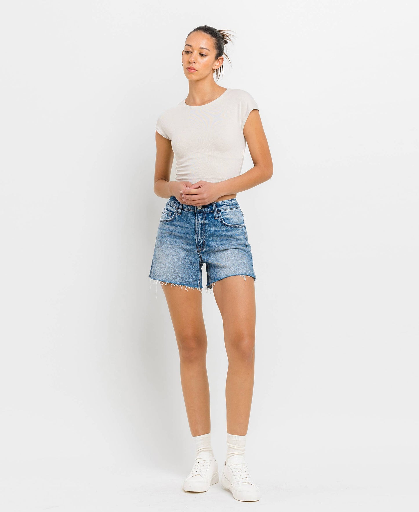 Charlie High Waisted Denim Shorts