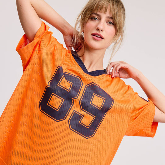Gabriella Jersey Top: Orange