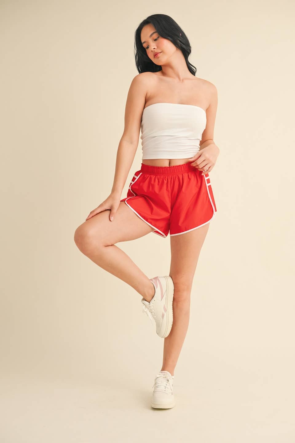 Sara On Point Shorts: Red