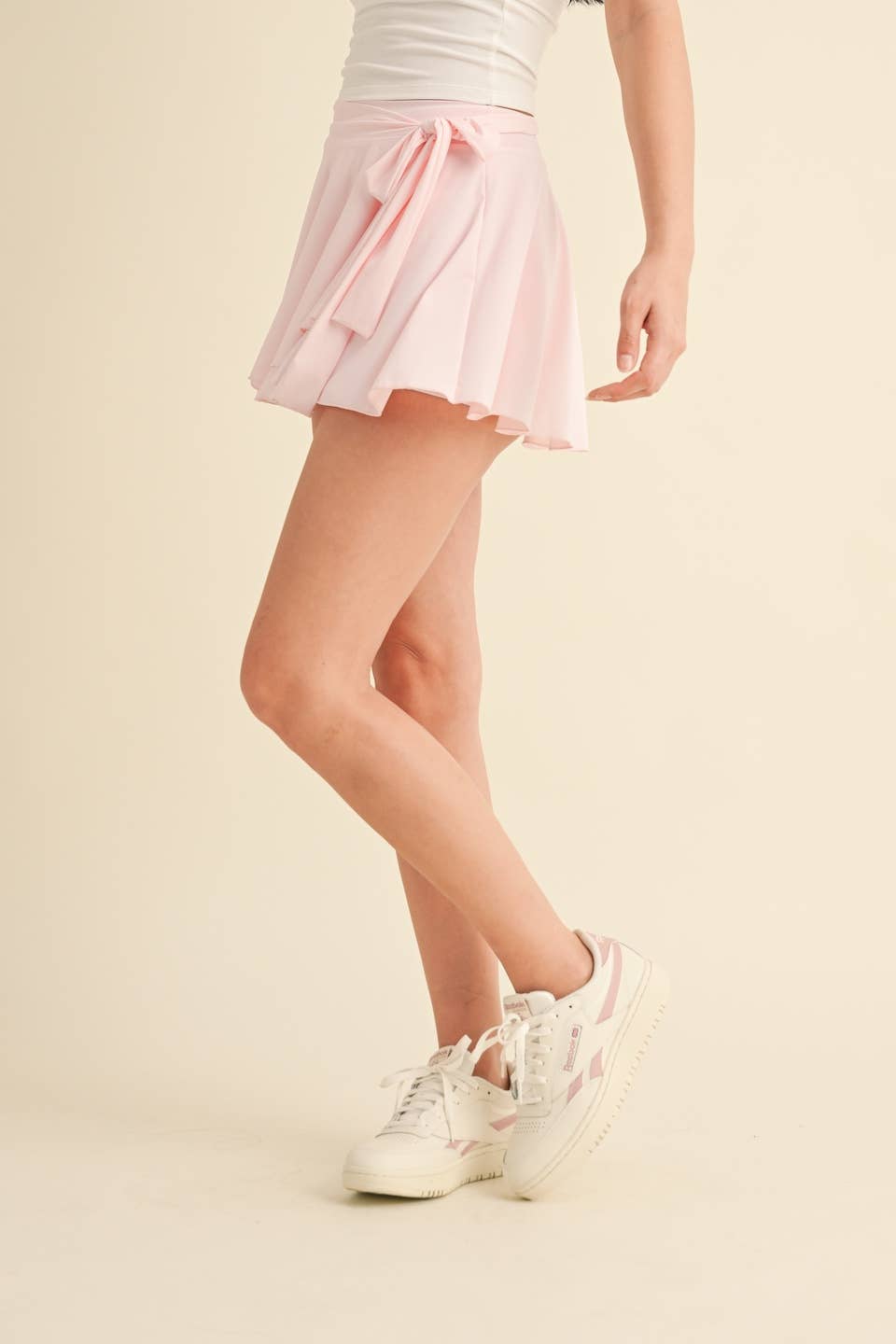 Suz Wrap Skort: Baby Pink