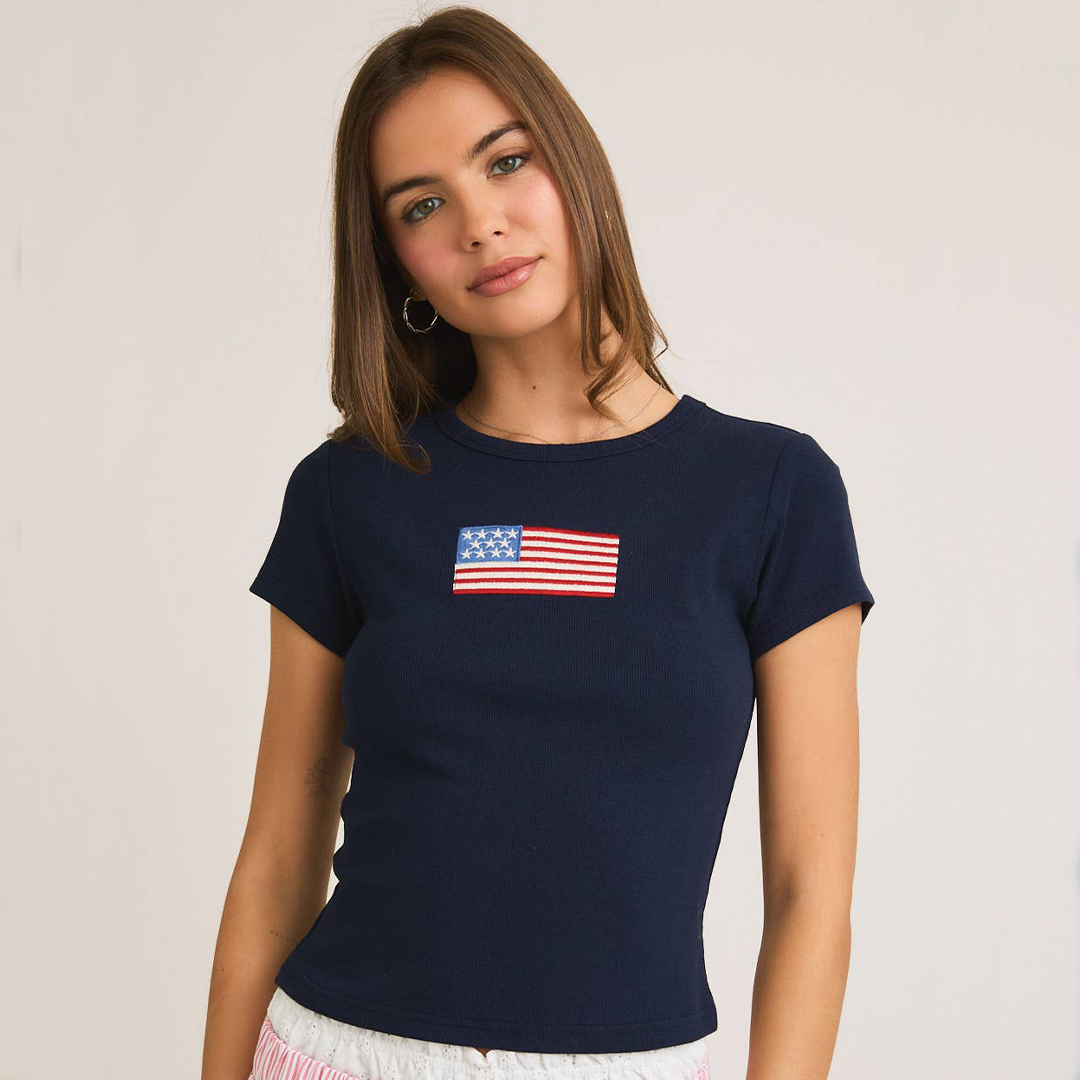 Brooke Tee: Navy