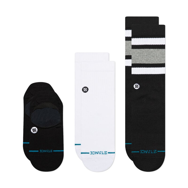 ICON SERIES SOCKS 3 PACK: BLACK & WHITE
