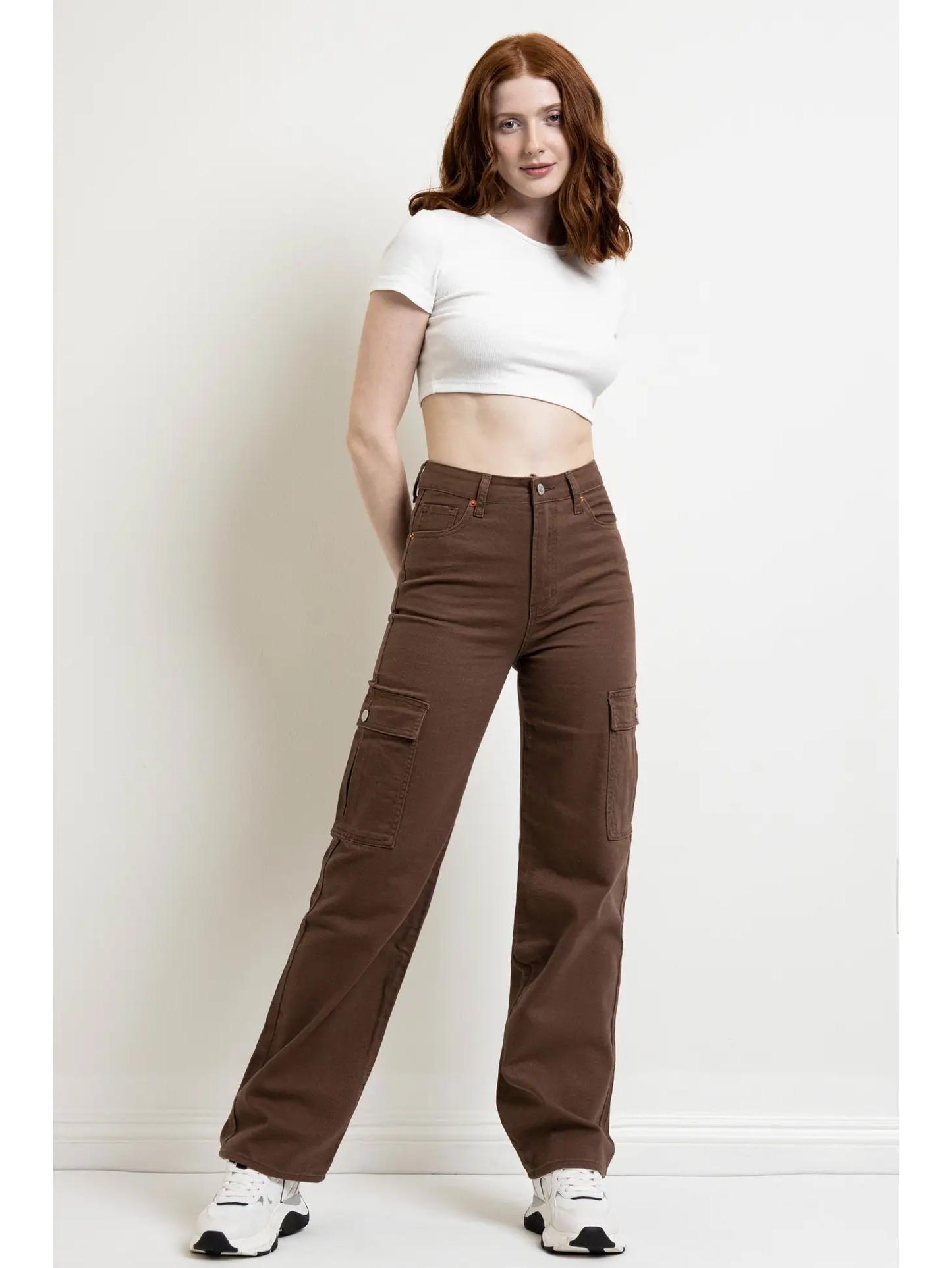 Sophia Cargo Boyfriend Jean - Coffee