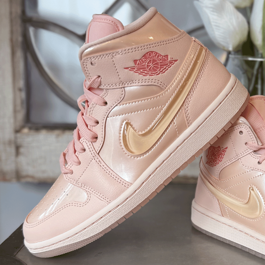 Jordan 1 Mid Patent Valentine's Day Women's