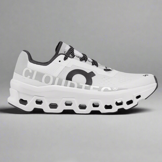 On Running Cloudmonster White Black Women's