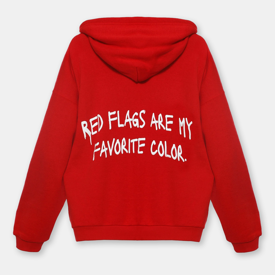 BOYS LIE - RED FLAGS HARLEY ZIP HOODIE