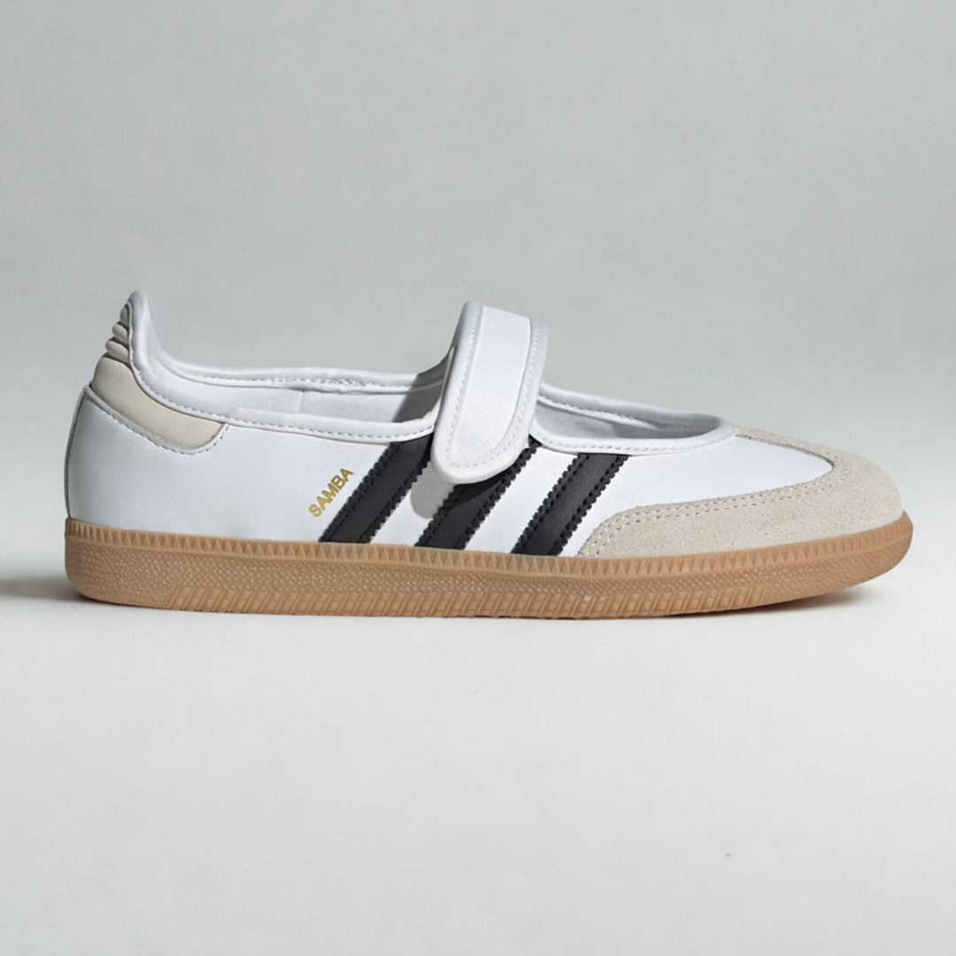 adidas Samba Jane White Black Women's Lilac Blonde adidas Samba Jane White Black Women's Lilac Blonde