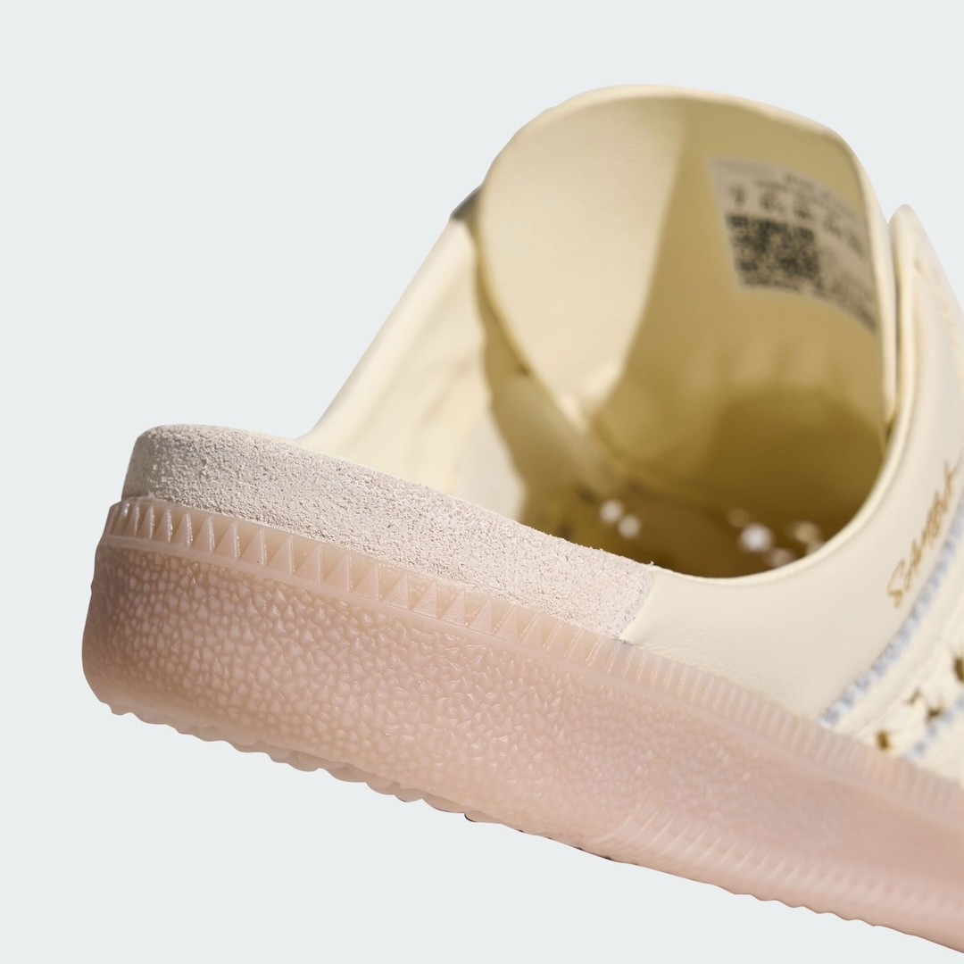 adidas Samba Mule Woven Basketweave Cream White Women's