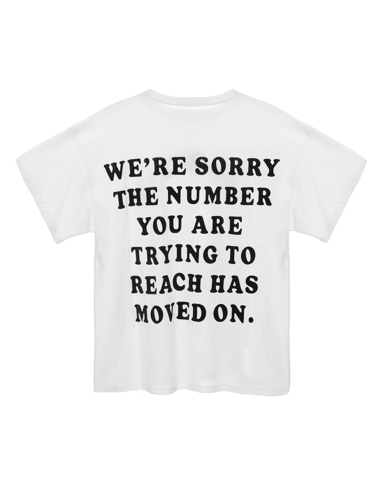 WHITE 1-800 REVAMPED BOYFRIEND TEE