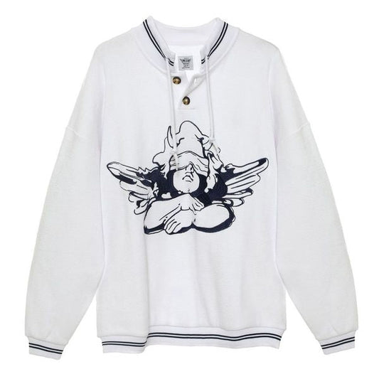 Boys Lie - NAVY CHERUB UNIVERSITY HENLEY CREWNECK