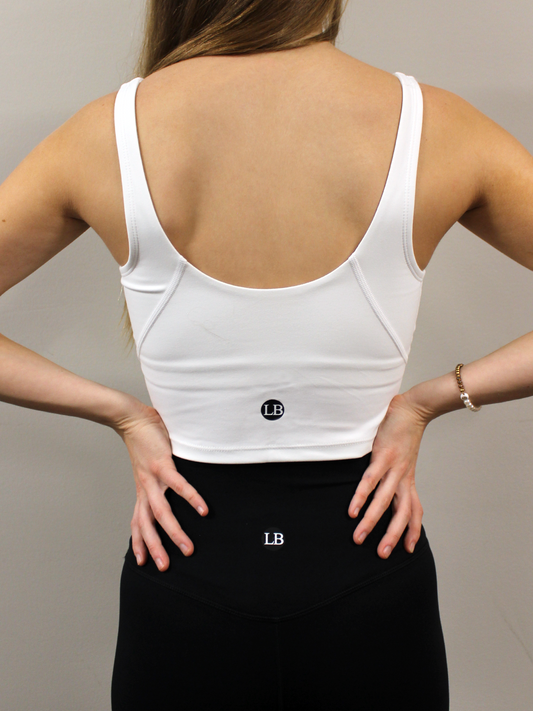 The Lucinda White Cropped Tank