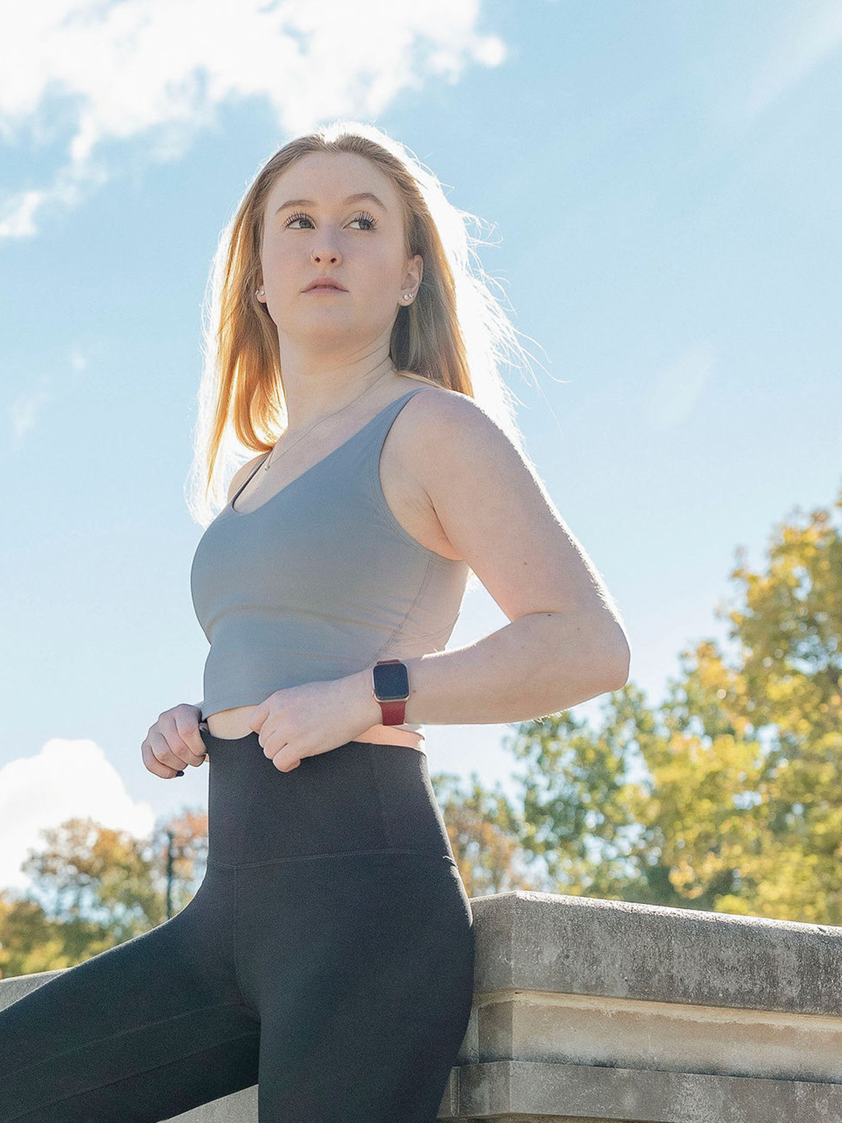The Lucinda Grey Cropped Tank