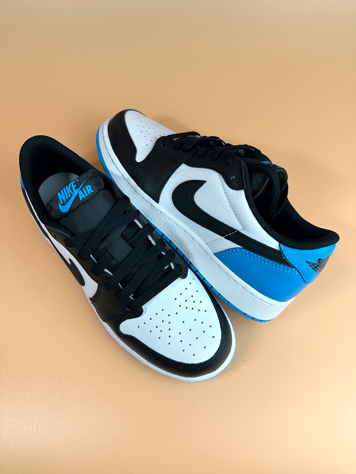 Jordan 1 Low Black Dark Powder Blue