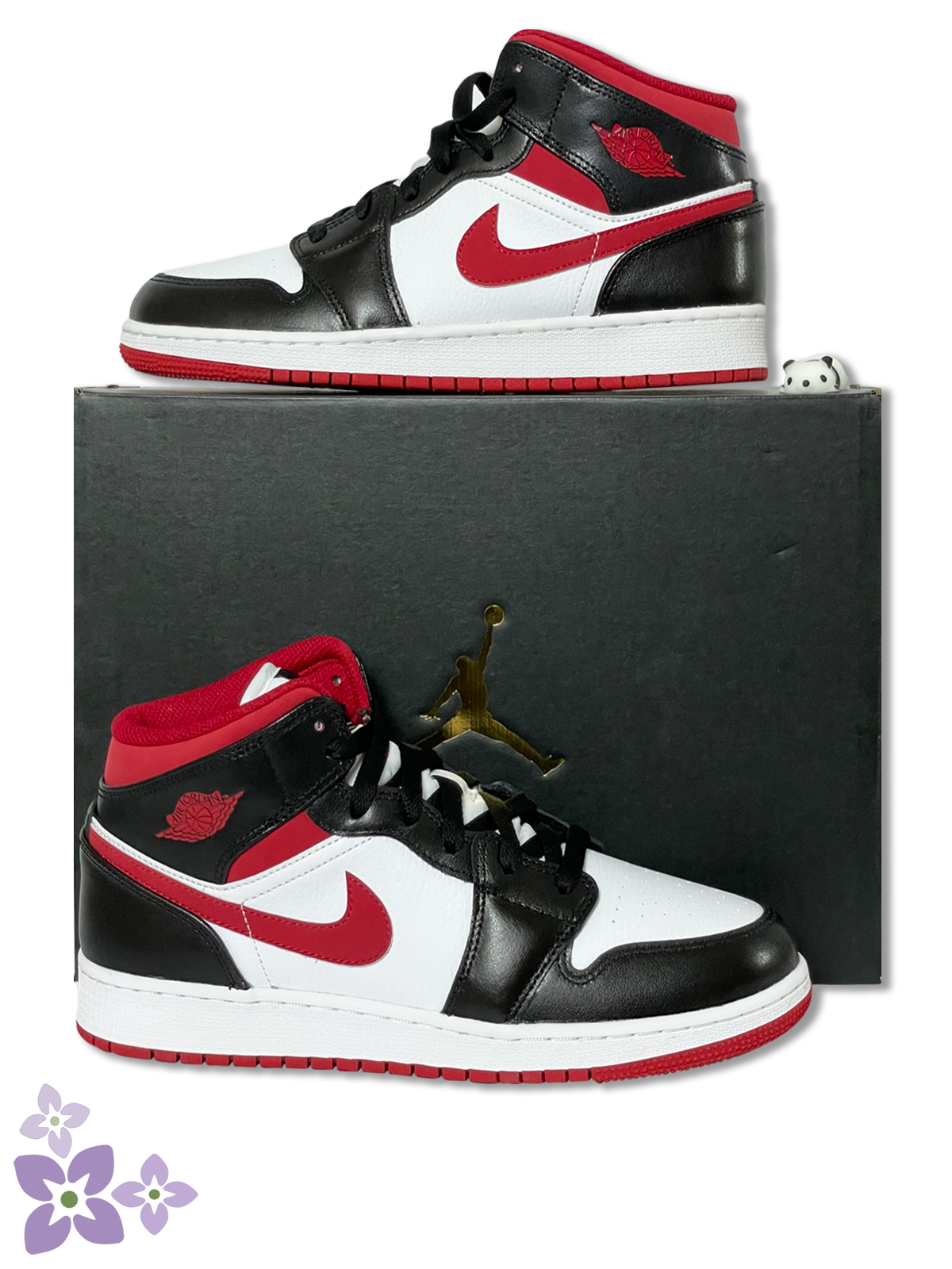Jordan 1 Mid Gym Red Black