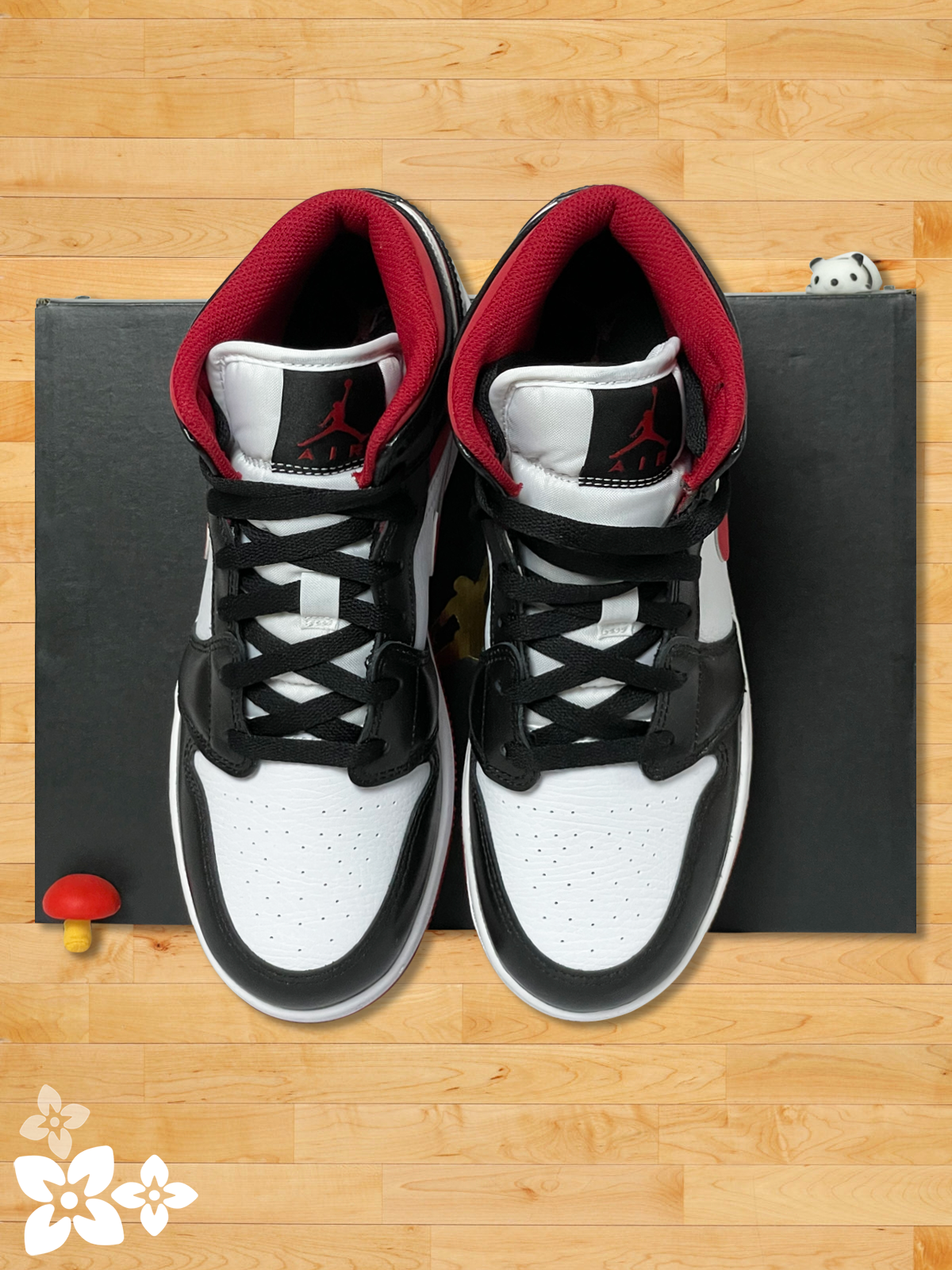 Jordan 1 Mid Gym Red Black
