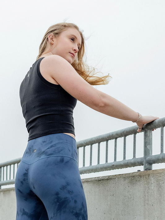 The Kelly Black Crop Tank Top