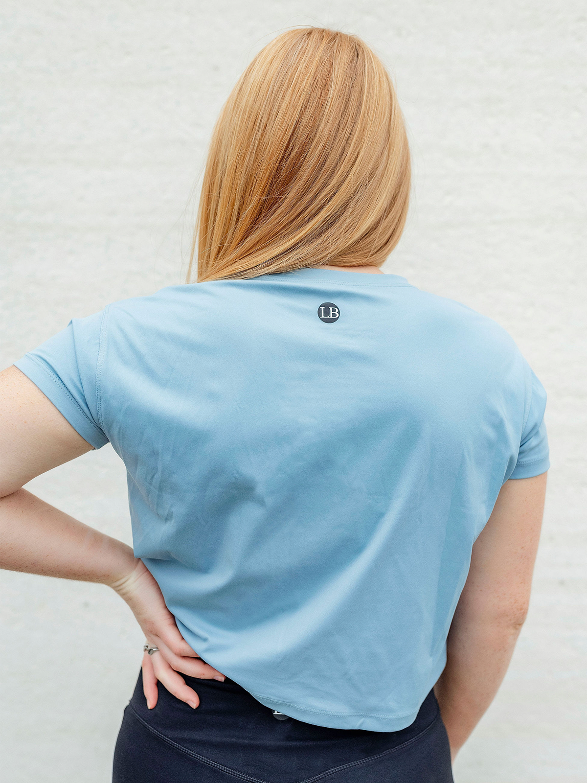 The Sandra Moon Blue Crop T-Shirt