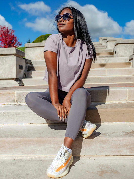 The Sandra Dusty Pink Crop T-Shirt