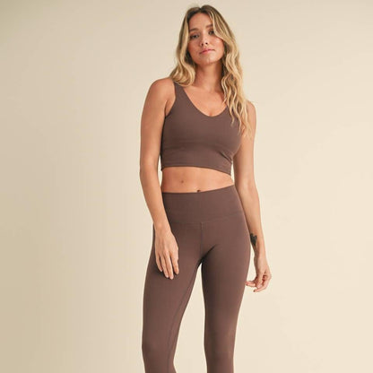 Lucinda Cropped Tank Top: Chocolate