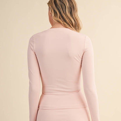 Cece Performance Long Sleeve: Baby Pink