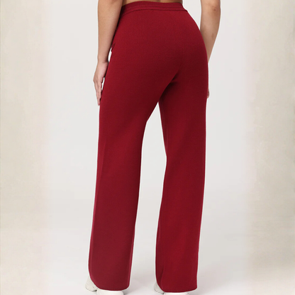 Juicy Couture - Knit Wide Leg Pants: Red Dahlia