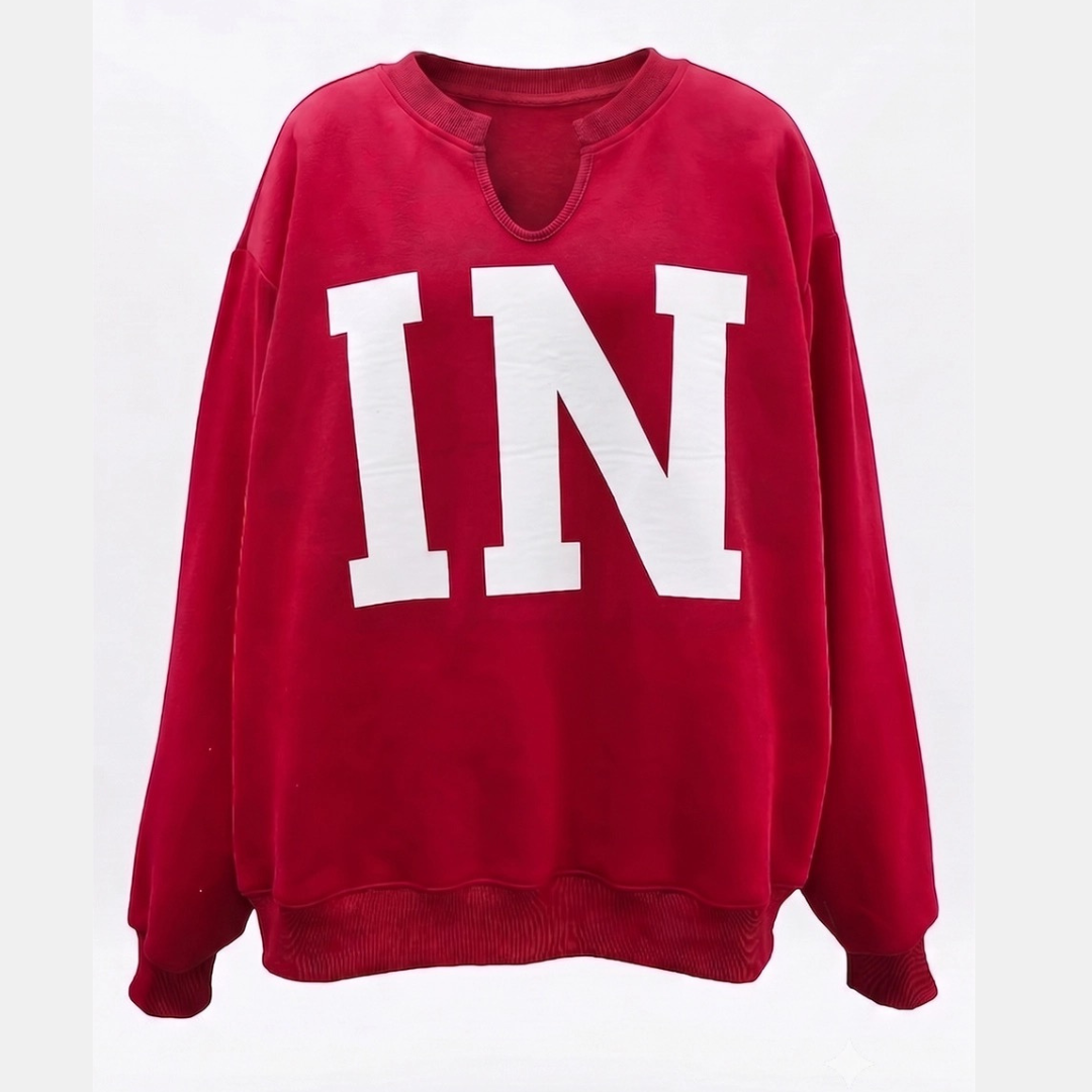Indiana Reversible Varsity Sweatshirt Red