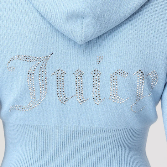 Juicy Couture - Big Bling Knit Hoodie: Frosted