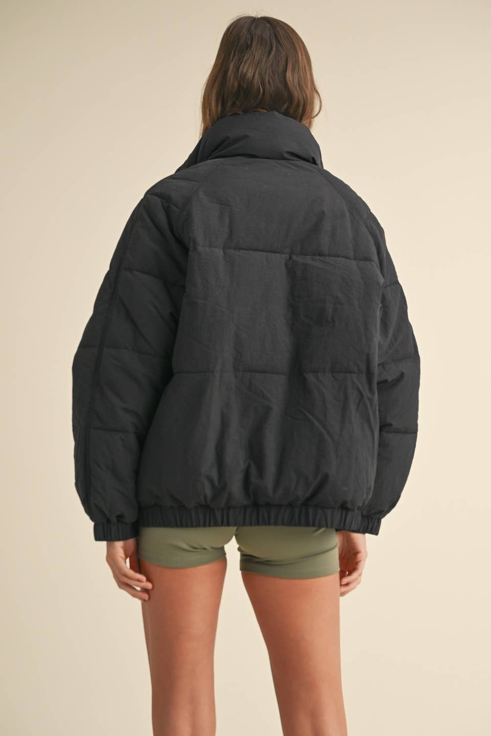 Joan Oversized Puffer Jacket: Black