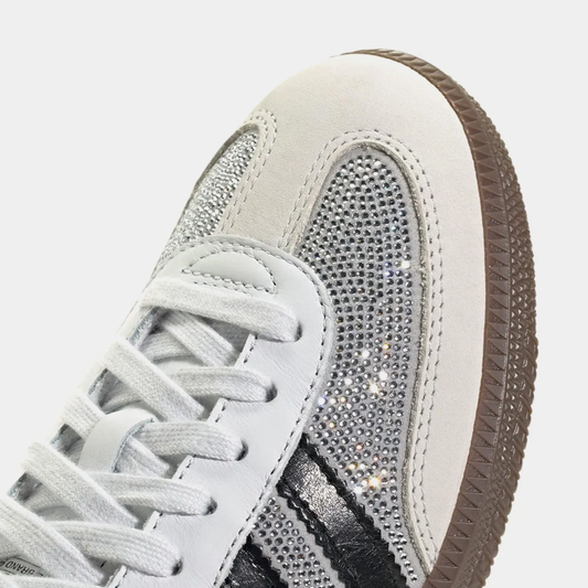 adidas Samba OG Rhinestone Crystal White Silver Women's