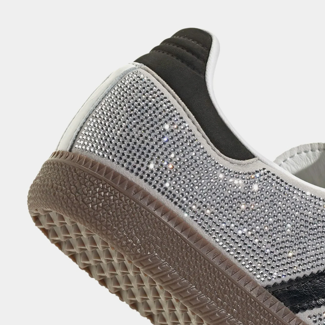 adidas Samba OG Rhinestone Crystal White Silver Women's